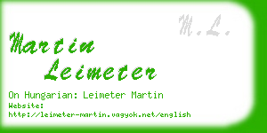 martin leimeter business card